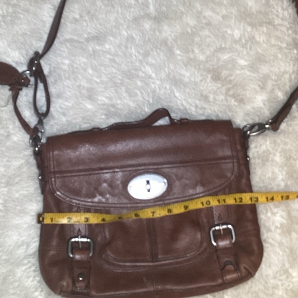 Fossil Maddox Top Handle Shoulder‎ Mini Briefcase Bag Purse Long Live Vintage - Picture 10 of 12